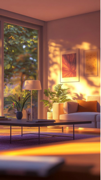 สีน้ำตาล Interior Design Digitalt display Template