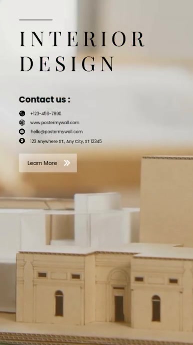 Brown Modern & Minimal Interior Design Instagram Reel template