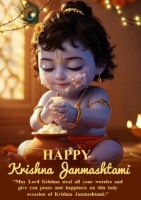 Castanho Krishna Janmashtami A1 Template