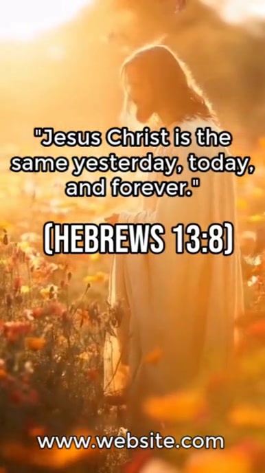 Brown Modern & Minimal Jesus The Same  Digital Display (9:16) template