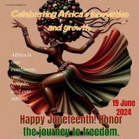 Brown Modern & Minimal Juneteenth Celebration Logótipo template