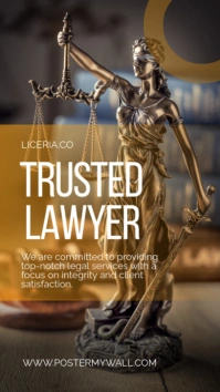 Brown Modern & Minimal Lawyer Legal Instagram Story template