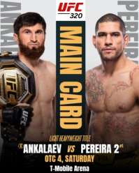Brown Modern & Minimal Light Heavyweight Title Ufc 320 Ankalaev Vs Pereira 2 Instagram Portrait template