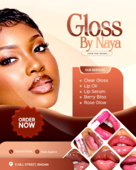 Yellow Lip Gloss Promotion Instagram Portrait Template