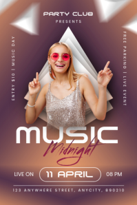 Braun Live Music Event Cartaz Template