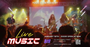 Brown Modern & Minimal Live Music Gambar Bersama Facebook template