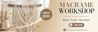 棕色 Macrame Workshop Twitter 标题 Template