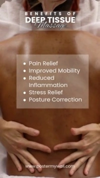 Brown Modern & Minimal Massage Benefits Instagram Story template