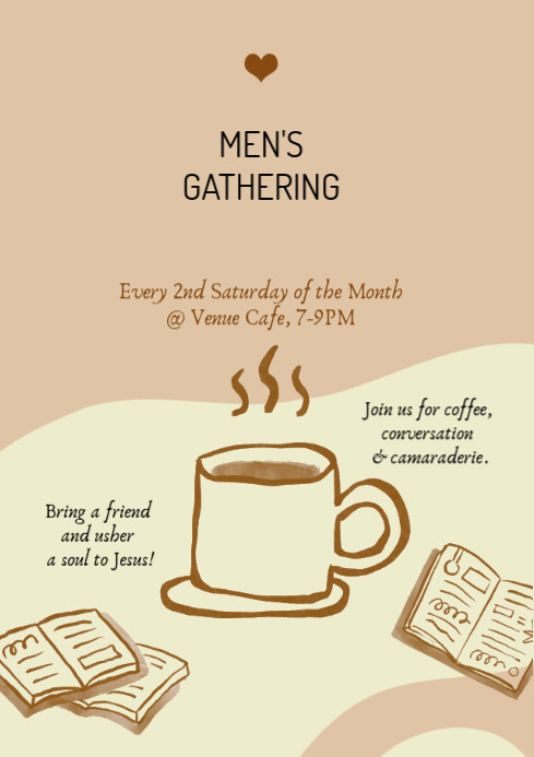 Brown Modern & Minimal Men's Post A4 template