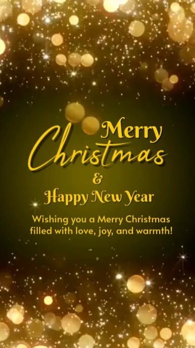 Plantilla de Brown Modern & Minimal Merry Christmas And Happy New Year ...