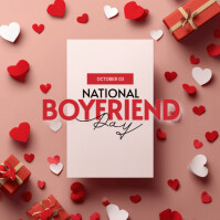 Brown National Boyfriend Day Pos Instagram Template