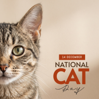 Cokelat National Cat Day Wpis na Instagrama Template