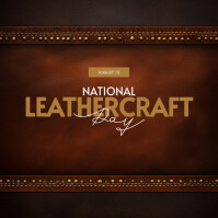 Brown Modern & Minimal National Leathercraft Day Instagram Post template