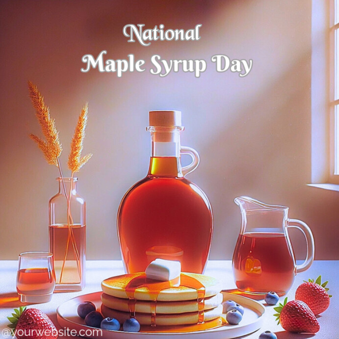 Copy of Brown Modern & Minimal National Maple Syrup Day Instagram Post ...