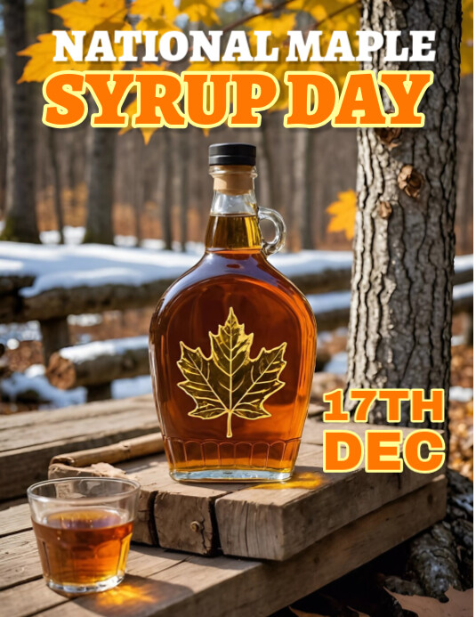 Copy of Brown Modern & Minimal National Maple Syrup Day Flyer (us ...