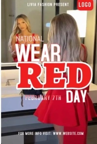 Brown Modern & Minimal National Wear Red Day Pinterest Graphic Pinterest-grafik template