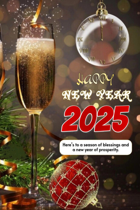 Brown Modern & Minimal New Year Poster Template | PosterMyWall