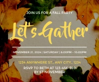 Brown Modern & Minimal Orange Lets Gather Persegi Panjang Sedang Medium Rectangle template