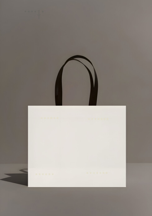 Brown Modern & Minimal Paper Bag Mockup Templ A4 template