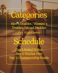 Brown Pickleball Tournament Instagram Portrait Template - Page 2