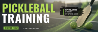Black Pickleball Training Intestazione di Twitter Template