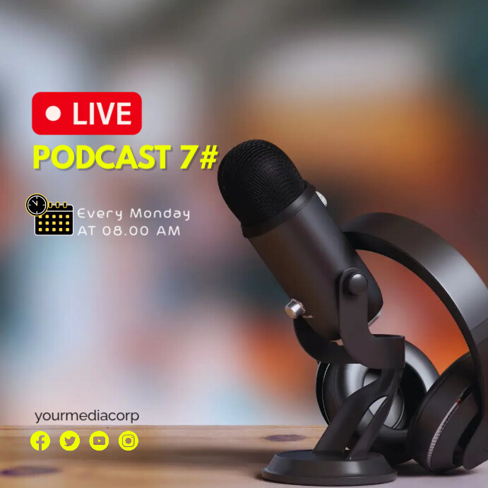 Brown Modern & Minimal Podcast Live Instagram Post Template | PosterMyWall