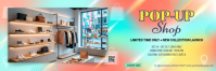 棕色 Pop-Up Shop Intestazione di Twitter Template
