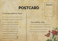 Brown Modern & Minimal Postcard  Postcard template