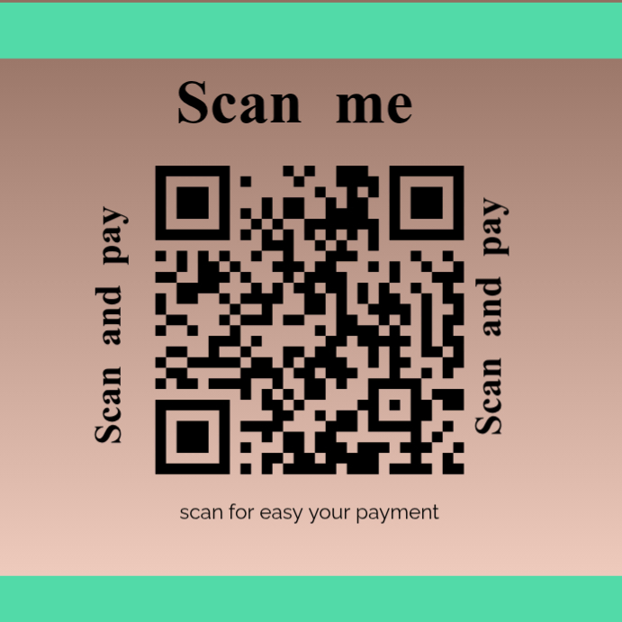 Copy of Brown Modern & Minimal QR Code Payment Instagram Post ...