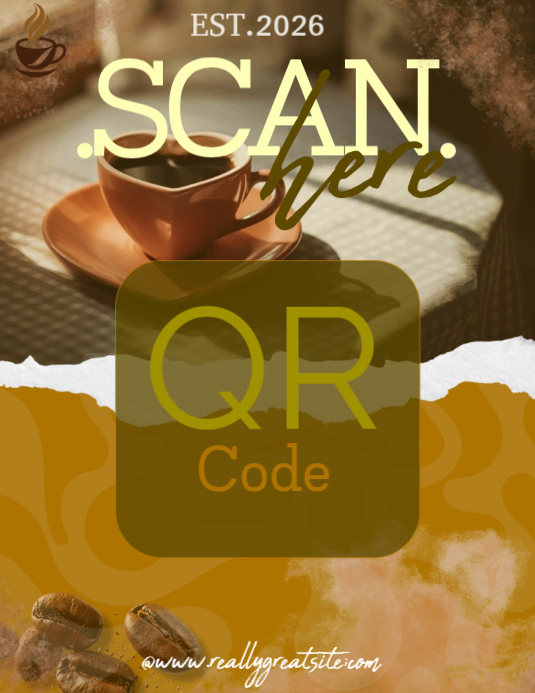 Groupme Qr Code Promotion Brown Qr Code Promotion Flyers Template | PosterMyWall