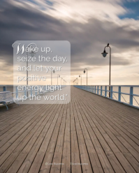 Brown Modern & Minimal Quote At The Morning Instagram Portrait template