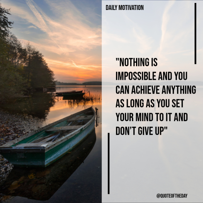 Brown Modern & Minimal Quote Motivation 2025 Instagram Post Template ...