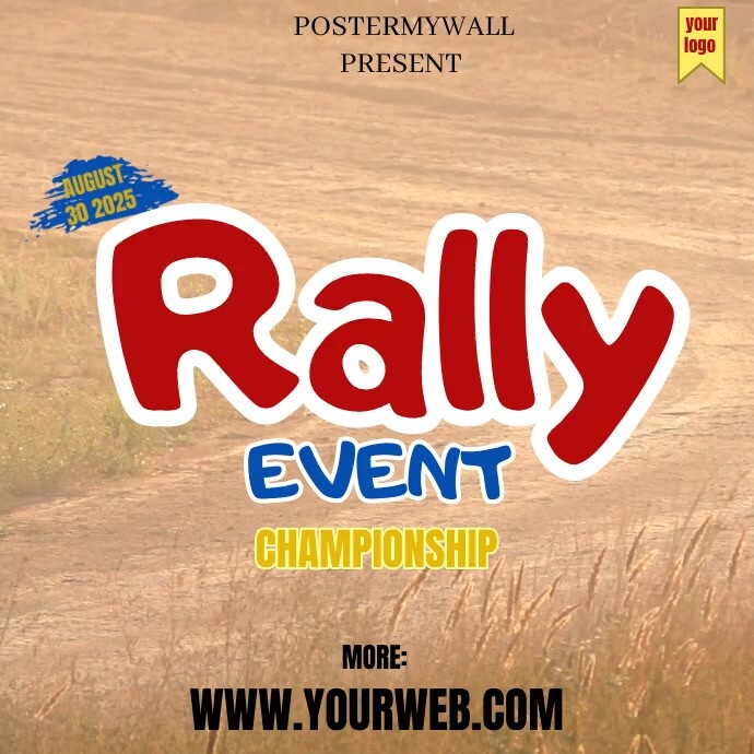 Copy of Brown Modern & Minimal Rally Event Persegi (1 | PosterMyWall