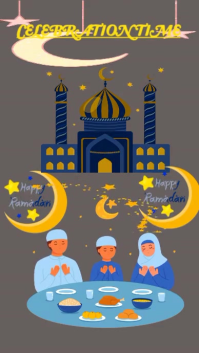 Brown Modern & Minimal Ramadan Kareem  Instagram Reel template