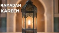 Brown Modern & Minimal Ramadan Kareem Wishes Digital Display (16:9) template
