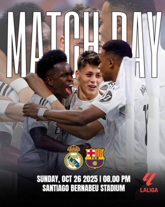 Copy of Brown Modern & Minimal Real Madrid Match Day Instagram Portrait ...