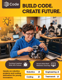 Brown Robotics and Coding Education 传单(美国信函) Template