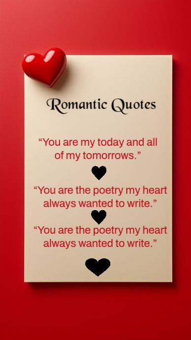 Romantic Quotes Facebook Story Template | PosterMyWall