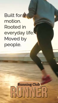 White Running Club Instagram Story Template