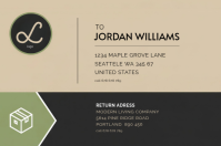 Brown Shipping Label Label Template