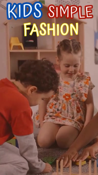 Simple Kids Style Copy of Brown Modern & Minimal Simple Kids Fashion Mobile Video Digital ...