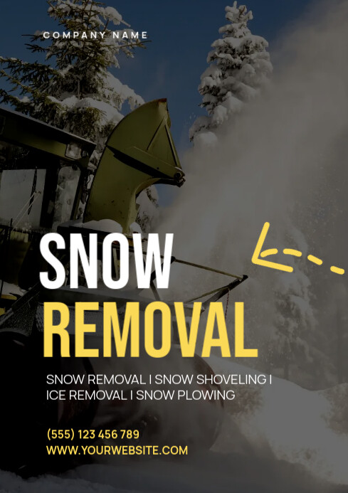 Brown Modern & Minimal Snow Removal A4 template