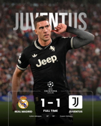 Brown Modern & Minimal Soccer Full Time Score Instagram Portrait template