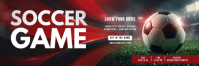 Braun Soccer Game Twitter-header Template