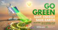 Brown Modern & Minimal Solar Energy Promotion Facebook Shared Image template