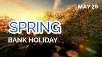 Brown Modern & Minimal Spring Bank Holiday  Digital Display (16:9) template