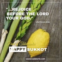 Brown Modern & Minimal Sukkot  Instagram Post Instagram-bericht template