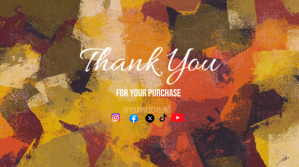 Braun Brown Modern & Minimal Thank You Digital Disp Digitalt display Template