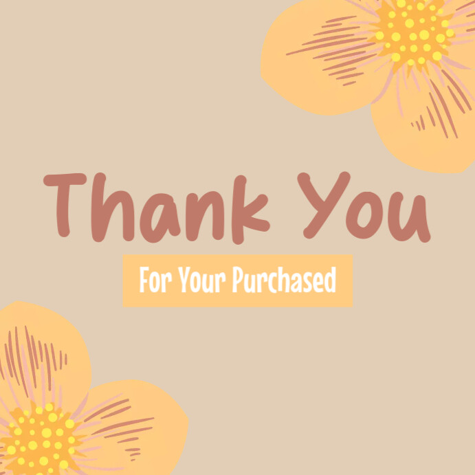 Brown Modern & Minimal Thank You Pos Instagram Template | PosterMyWall