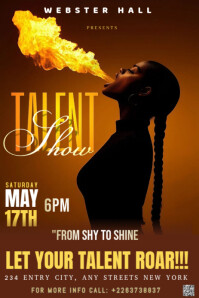 Brown Modern & Minimal The Image Is A Striking And Powerful Flyer For A Talent Show  Pinterest Graph template